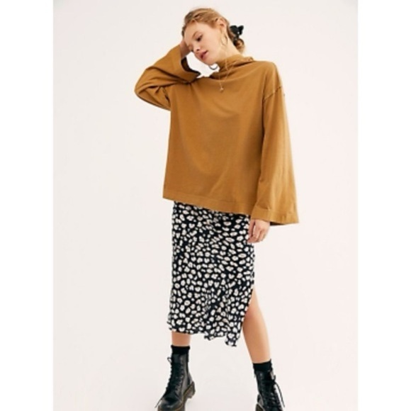 Free People We The Free Mustard Supernova Oversized Long Sleeve - Picture 1 of 6